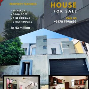 LKR 43 million | 10 Perch House for SALE in Piliyandala (Gated Community - Gangarama Rd)