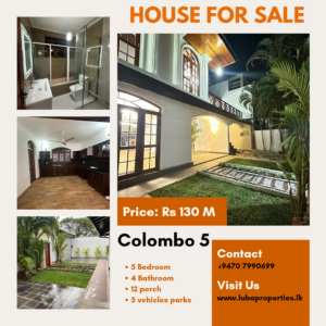 Well maintained Two-Story House for Sale in Colombo 05