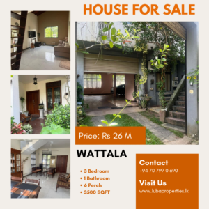 House for sale in Wattala ( Hunupitiya)