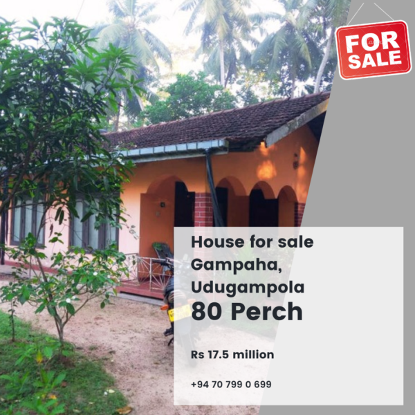 LKR 17.5 M | 80 Perch | House for sale in Udugampola Gampaha