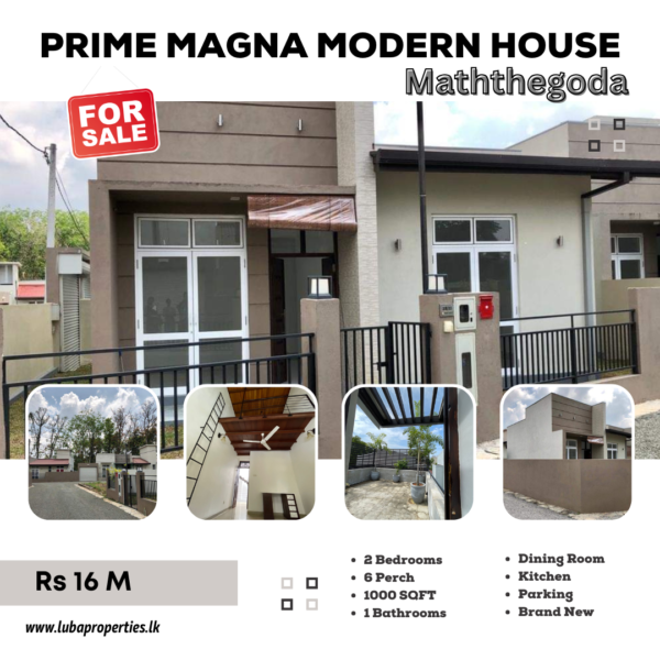 LKR 16 million | 6 Perch Brand new House for sale in Maththegoda