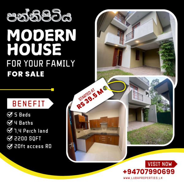 Brand New House for Sale in Pannipitiya - Liyanagoda