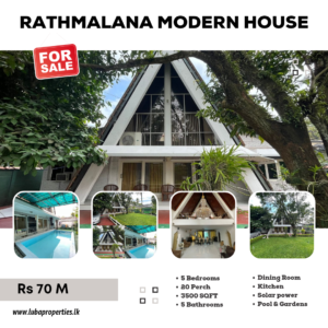 Rs 70 M Modern House in Rathmalana Borupana