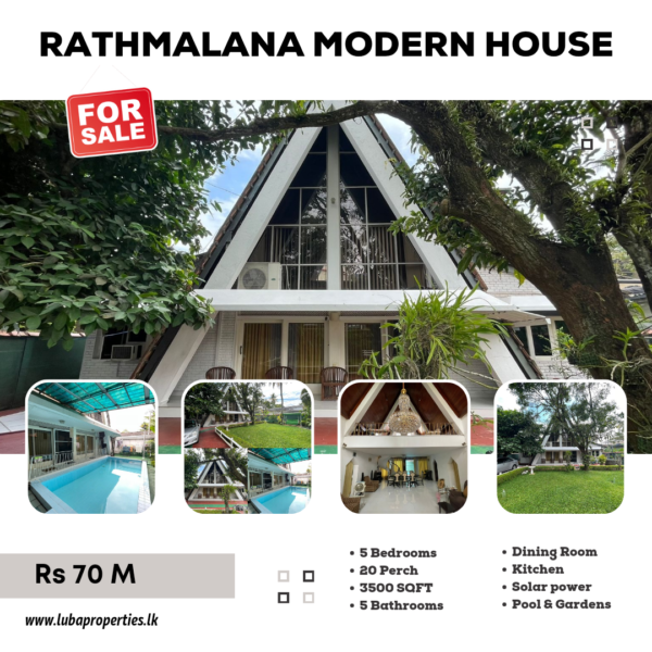 Rs 70 M Modern House in Rathmalana Borupana
