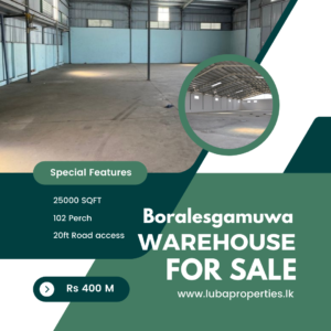 Warehouse for sale in Boralesgamuwa