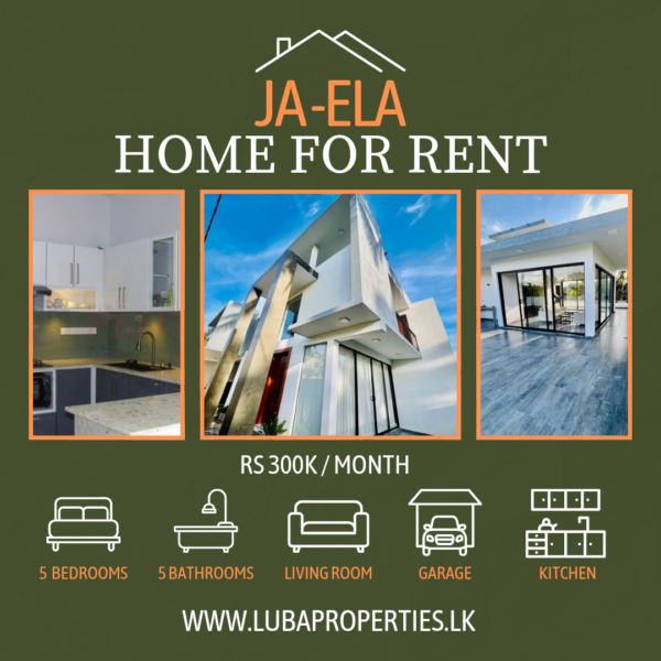Modern House for Rent in Ja- Ela
