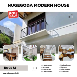 2-Storey House for Sale in Nugegoda (Delkanda) - Fully Furnished