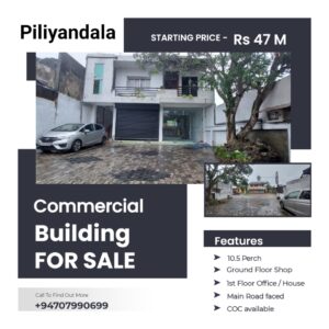 LKR 47 M |Commercial building in Piliyandala