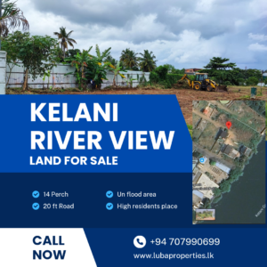Kelaniya River view 14 P Land for sale