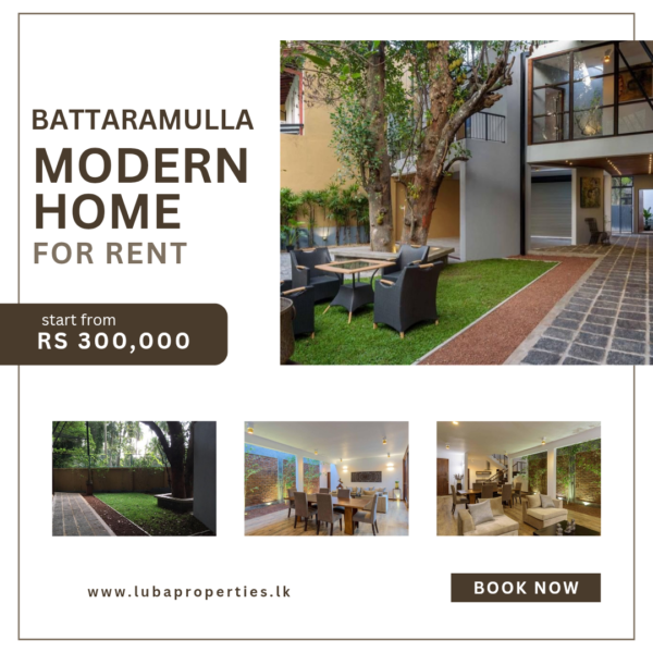 Modern House for Rent in Battaramulla