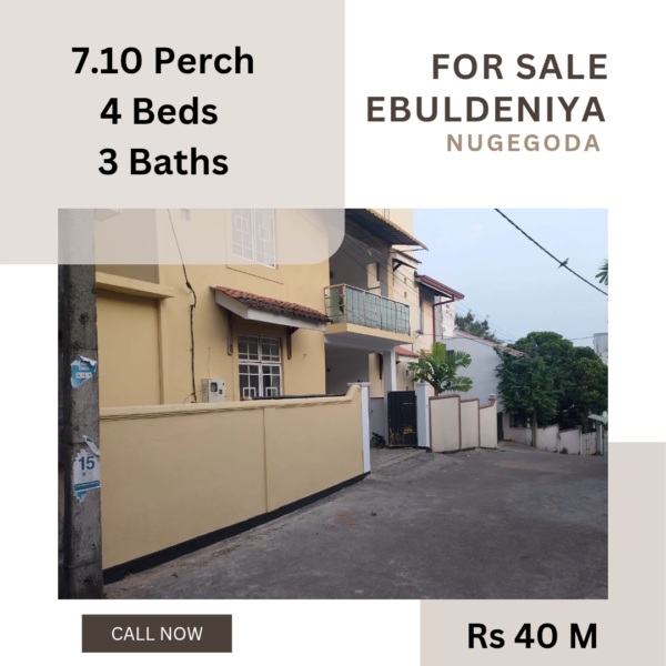 4 Bedroom | House for sale in Ebuldeniya, Nugegoda