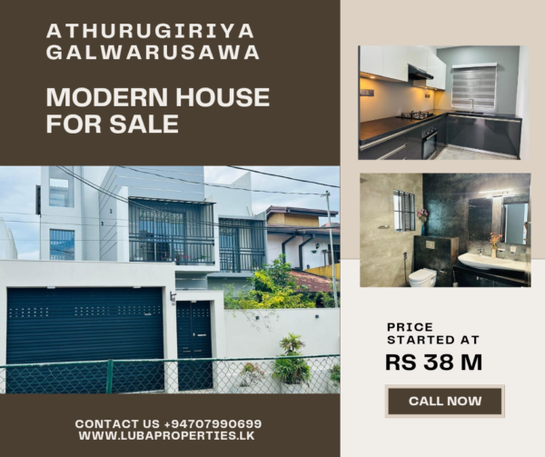 Modern semi furnished House for sale in Athurugiriya