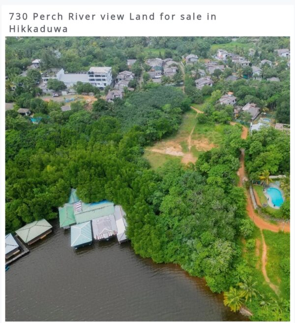 River view land for sale in Hikkaduwa