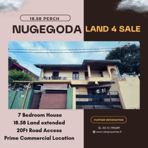 18.58 Perch Commercial property for sale in Nugegoda