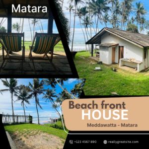 Beach front 55 Perch with Cottage for sale in MATARA