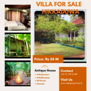 Antique villa for sale in Hikkaduwa