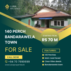 140 Perch Commercial Land for sale in Bandarawela Town