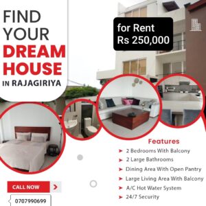 2 BR apartment for Rent in Rajagiriya