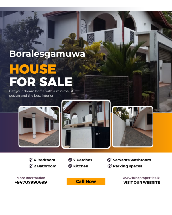 LKR 33 M | House for sale in Boralesgamuwa