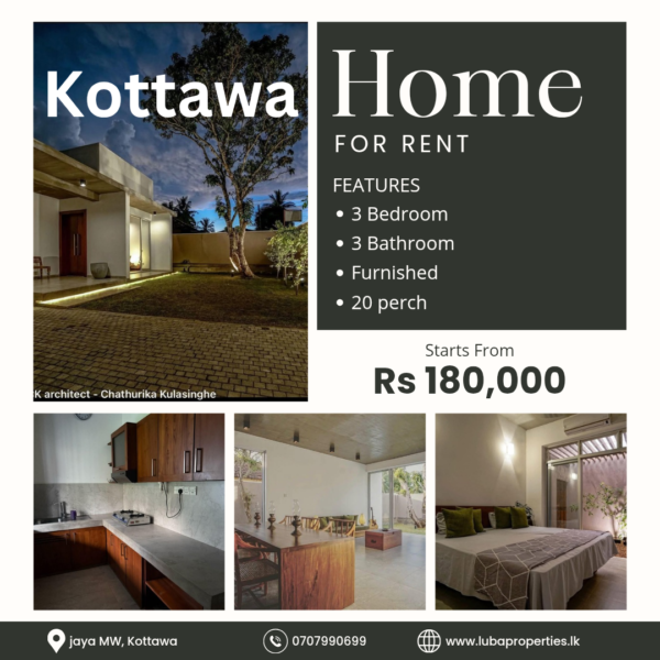 Furnished 3 BR House for Rent in Kottawa