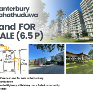 6.5 Perch Land for sale in Canterbury Kahathuduwa