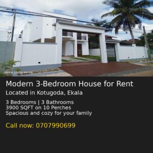 Family House for rent in Kotugoda, Ekala