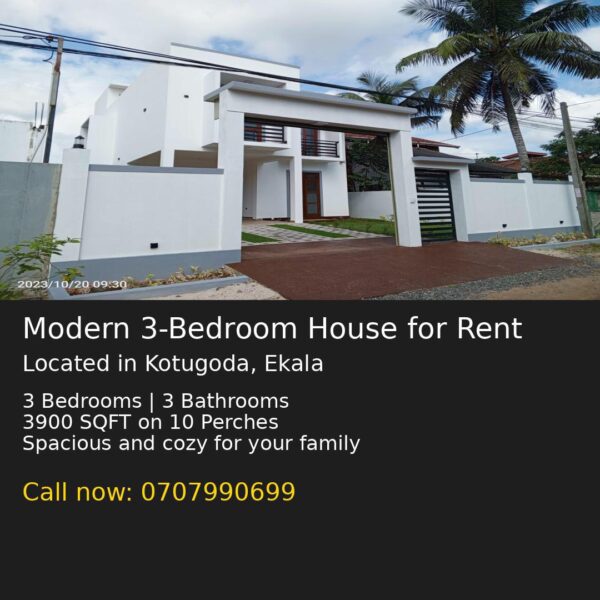 Family House for rent in Kotugoda, Ekala