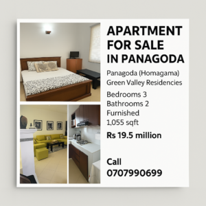 3BR Apartment for sale 195 laks