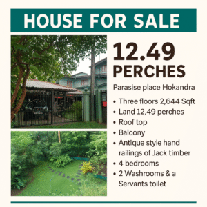 12.49 Perches House for sale in Hokandara