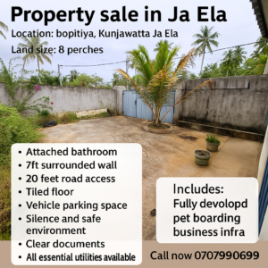 LKR 7.5 M Land for sale in Ja Ela