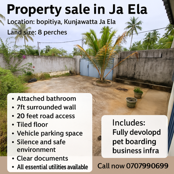 LKR 7.5 M Land for sale in Ja Ela