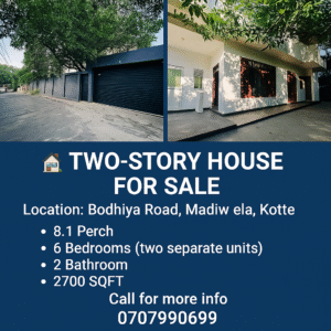 Two story House for sale in Kotte ( Madiwela )