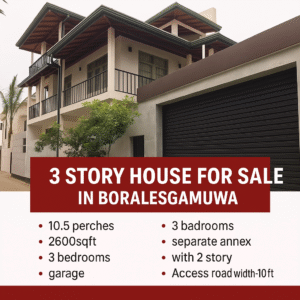 3 story House and Annex for sale in Boralesgamuwa