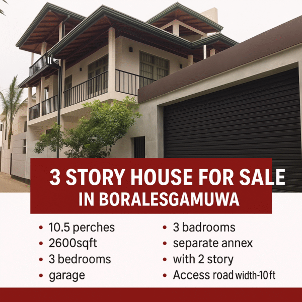 3 story House and Annex for sale in Boralesgamuwa