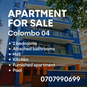 Furnished 2 BR for sale in Colombo 04