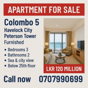 Furnished 3 BR apartment for sale in Havelock city