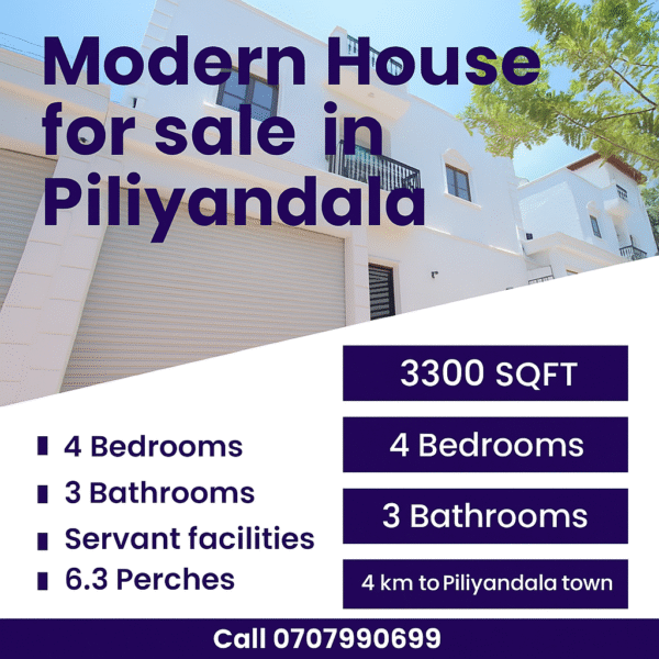 Modern House for sale in Piliyandala