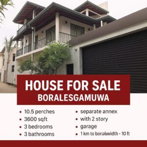 House with Annex for Sale – Boralesgamuwa