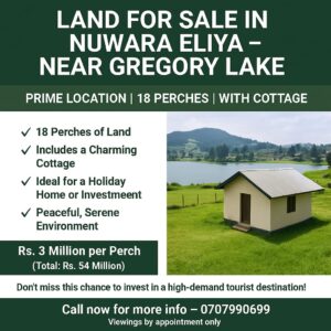 Land for Sale in Nuwara Eliya – Near Gregory Lake