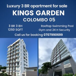 Luxury 3 BR Apartment for SALE - Kings Grdern, Colombo 05