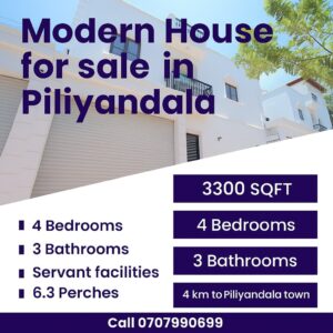 Luxury Modern 3-Story House for Sale – Piliyandala