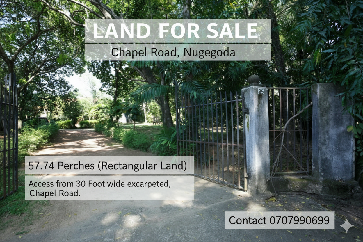 57 Perch land for sale in Nugegoda