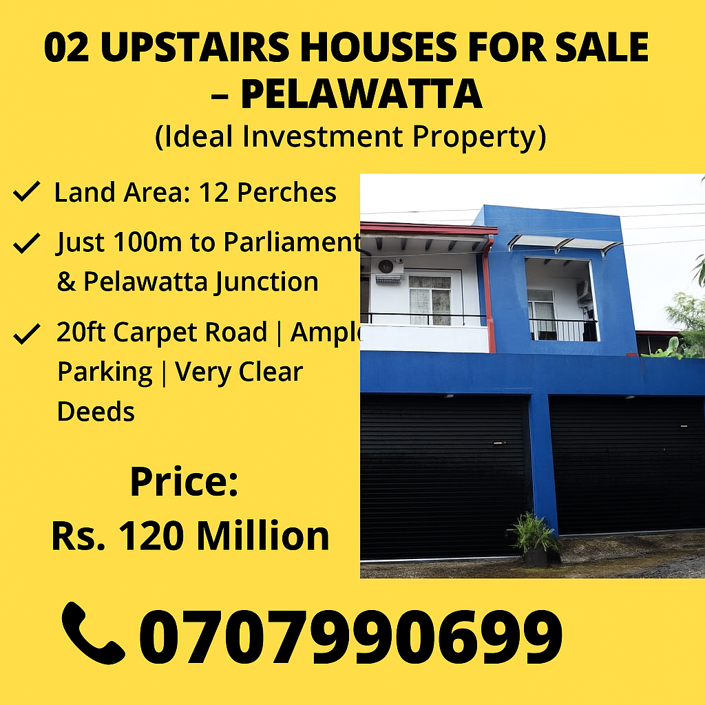 12 Perch House for sale near Parliament Battaramulla
