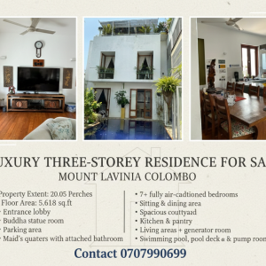 Luxury House for sale in Mount Lavinia Colombo