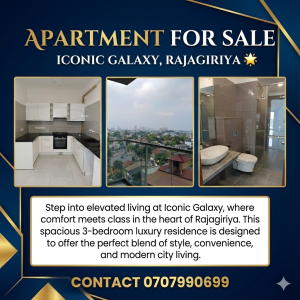 Brand new 3 BR apartment for sale in Iconic Galaxy Rajagiriya