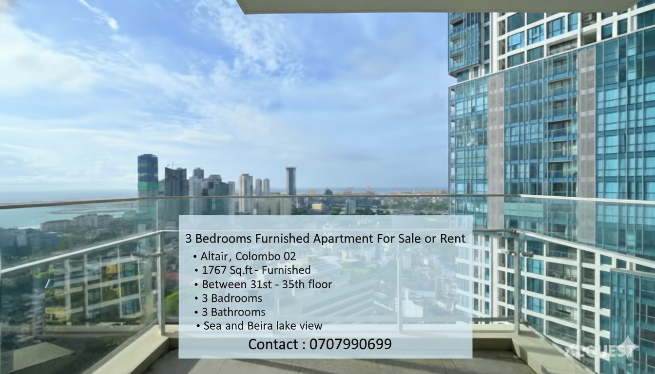 Luxury Apartment for sale in Altair Colombo