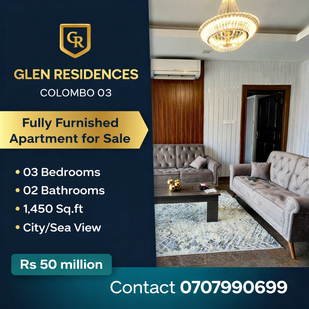 Furnished 3 BR apartment in Colombo 03