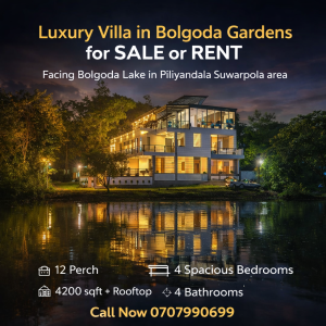 Bolgoda lake overlooking Modern House for sale in Piliyandala