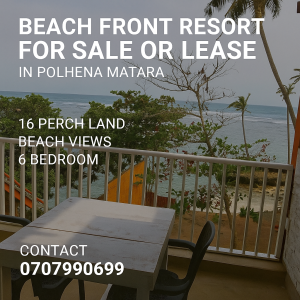 Beach front villa for sale in Polhena, Matara