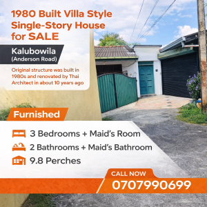 🏠 Villa-Style Single-Story House for Sale – Kalubowila (Anderson Road)